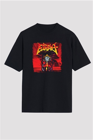 Atheist Baskılı Unisex Siyah Oversize Tişört