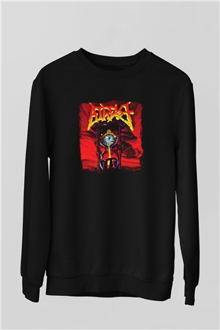 Atheist Baskılı Unisex Siyah Sweatshirt