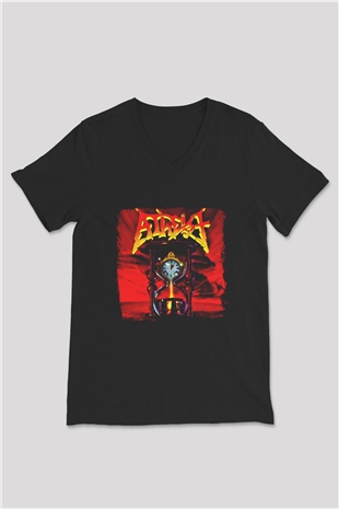Atheist Baskılı Unisex Siyah V Yaka Tişört