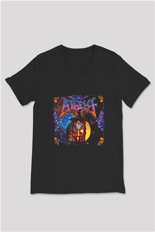 Atheist Baskılı Unisex Siyah V Yaka Tişört