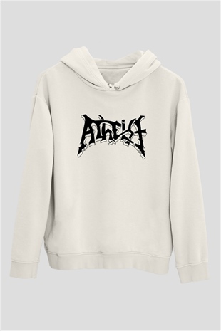 Atheist Beyaz Unisex Kapşonlu Sweatshirt