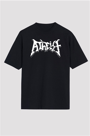 Atheist Siyah Unisex Oversize Tişört T-Shirt