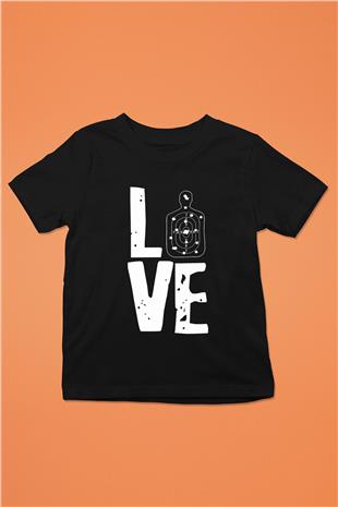 Atıcılık - Shooting Baskılı Unisex Siyah Çocuk Tİşörtü - Tshirt