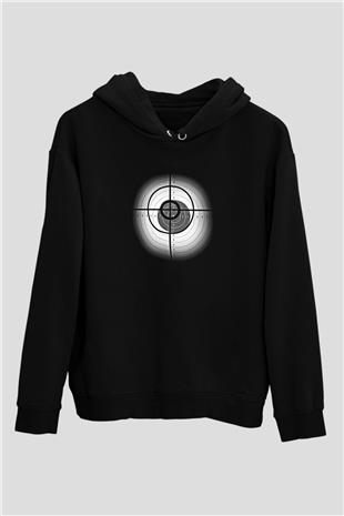 Atıcılık - Shooting Baskılı Unisex Siyah Hoodie