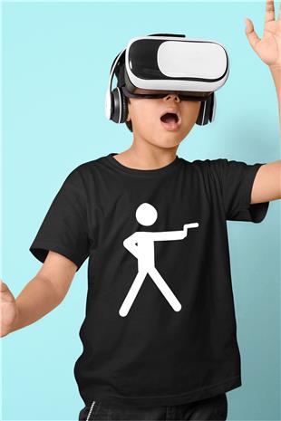Atıcılık - Shooting Baskılı Unisex Siyah Çocuk Tİşörtü - Tshirt