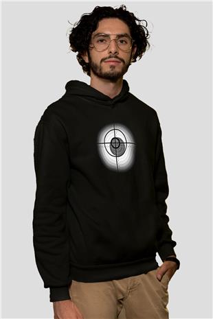 Atıcılık - Shooting Baskılı Unisex Siyah Hoodie