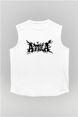 Atilla Beyaz Unisex Kolsuz Tişört