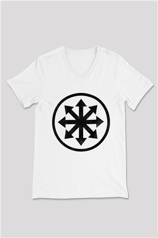 Atilla Beyaz Unisex V Yaka Tişört