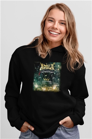Atilla Siyah Unisex Kapüşonlu Sweatshirt