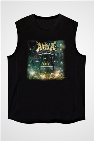 Atilla Siyah Unisex Kolsuz Tişört
