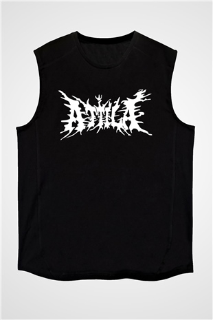 Atilla Siyah Unisex Kolsuz Tişört