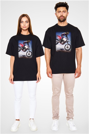 ATK Siyah Unisex Oversize Tişört T-Shirt