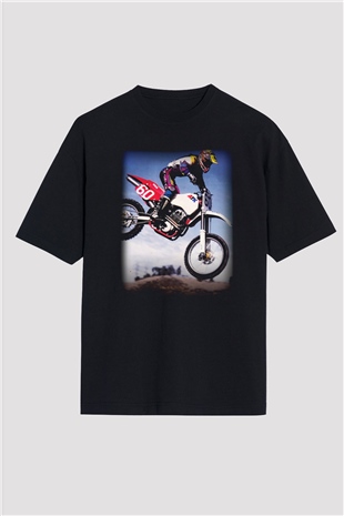 ATK Siyah Unisex Oversize Tişört T-Shirt