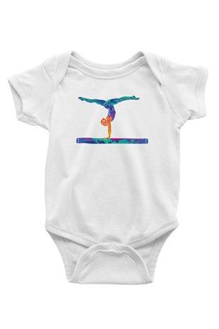 Atlet Beyaz Bebek Body - Zıbın