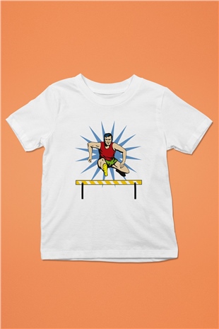 Atlet Beyaz Unisex Çocuk Tişört