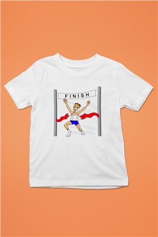 Atlet Beyaz Unisex Çocuk Tişört