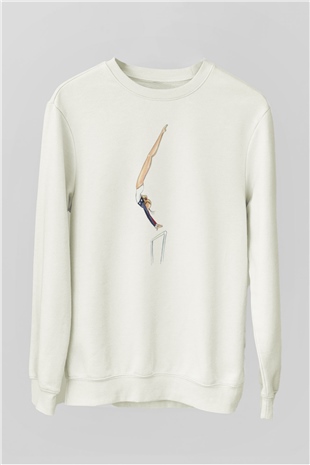 Atlet Beyaz Unisex Sweatshirt