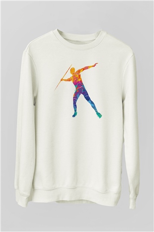 Atlet Beyaz Unisex Sweatshirt