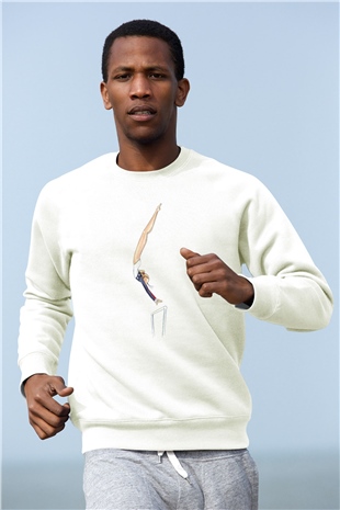 Atlet Beyaz Unisex Sweatshirt