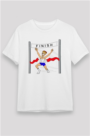 Atlet Beyaz Unisex Tişört T-Shirt - TişörtFabrikası