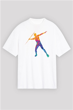 Atlet Beyaz Oversize Tişört Oversize T-shirt - TişörtFabrikası
