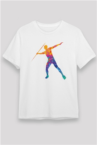 Atlet Beyaz Unisex Tişört T-Shirt - TişörtFabrikası