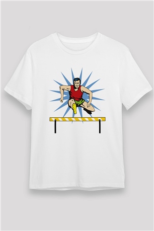 Atlet Beyaz Unisex Tişört T-Shirt - TişörtFabrikası