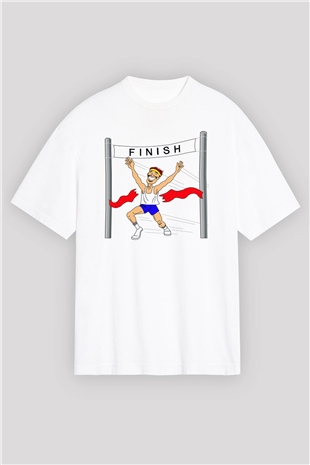 Atlet Beyaz Oversize Tişört Oversize T-shirt - TişörtFabrikası