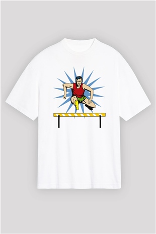 Atlet Beyaz Oversize Tişört Oversize T-shirt - TişörtFabrikası