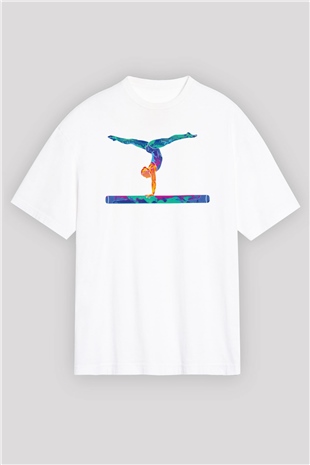 Atlet Beyaz Oversize Tişört Oversize T-shirt - TişörtFabrikası