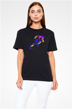 Atletizm - Athletics Baskılı Unisex Siyah Tişört - Tshirt