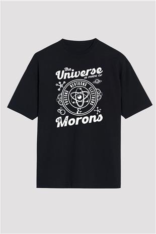 Atom Proton Nötron Eelektron Baskılı Unisex Oversize Tişört - Tshirt