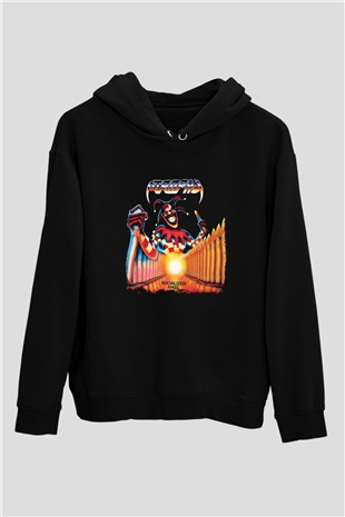 Atrophy Baskılı Unisex Siyah Hoodie