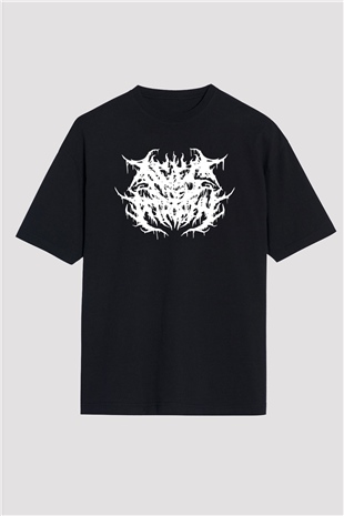 Atrophy Siyah Unisex Oversize Tişört T-Shirt