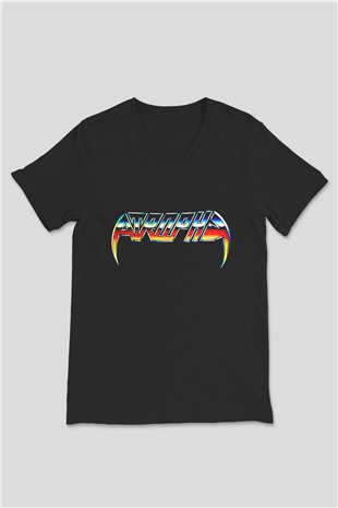 Atrophy Siyah Unisex V Yaka Tişört