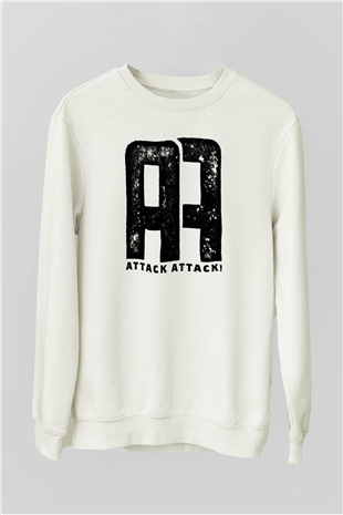 Attack Attack Beyaz Unisex Sweatshirt