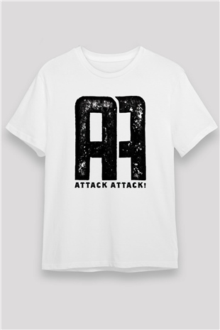 Attack Attack Beyaz Unisex Tişört T-Shirt - TişörtFabrikası