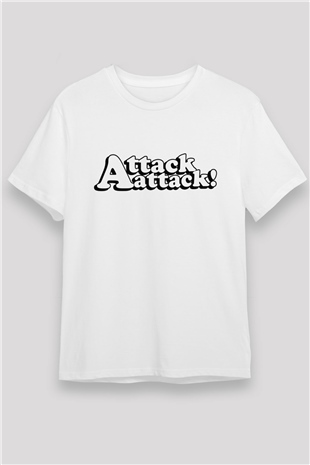 Attack Attack Beyaz Unisex Tişört T-Shirt - TişörtFabrikası