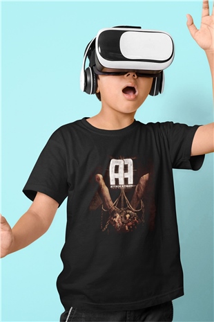 Attack Attack Siyah Unisex Çocuk Tişört