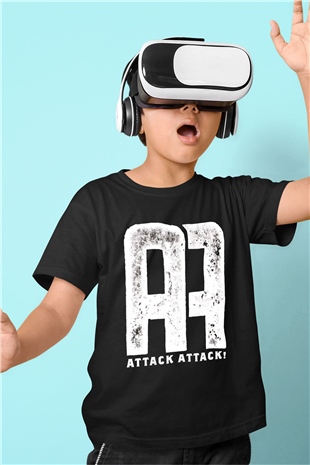 Attack Attack Siyah Unisex Çocuk Tişört