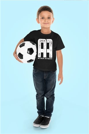 Attack Attack Siyah Unisex Çocuk Tişört