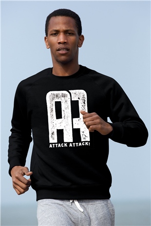 Attack Attack Siyah Unisex Sweatshirt