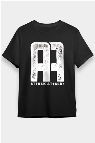 Attack Attack Siyah Unisex Tişört T-Shirt - TişörtFabrikası