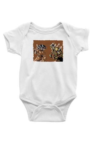 Attack On Titan Baskılı Beyaz Unisex Bebek Body - Zıbın