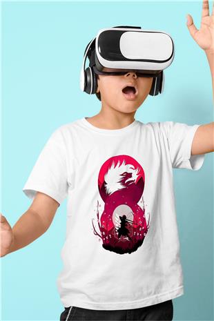 Attack On Titan Baskılı Beyaz Unisex Beyaz Çocuk Tişört - Tshirt