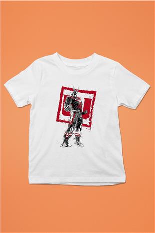 Attack On Titan Baskılı Beyaz Unisex Beyaz Çocuk Tişört - Tshirt
