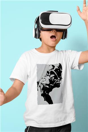 Attack On Titan Baskılı Beyaz Unisex Beyaz Çocuk Tişört - Tshirt
