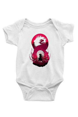 Attack On Titan Baskılı Beyaz Unisex Bebek Body - Zıbın