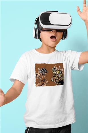 Attack On Titan Baskılı Beyaz Unisex Beyaz Çocuk Tişört - Tshirt