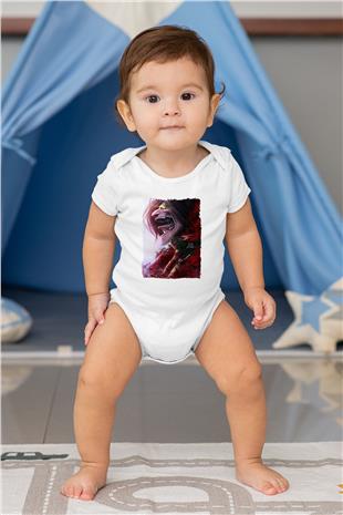 Attack On Titan Baskılı Beyaz Unisex Bebek Body - Zıbın